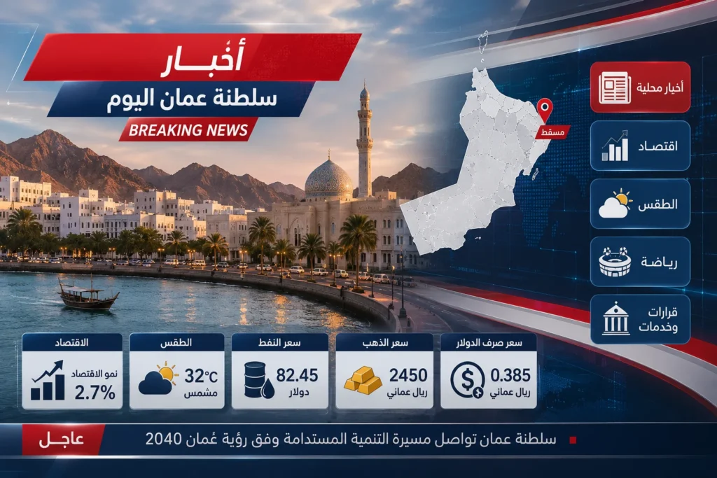 أخبار سلطنة عمان اليوم متابعة شاملة لآخر الأخبار المحلية والاقتصادية والرياضية